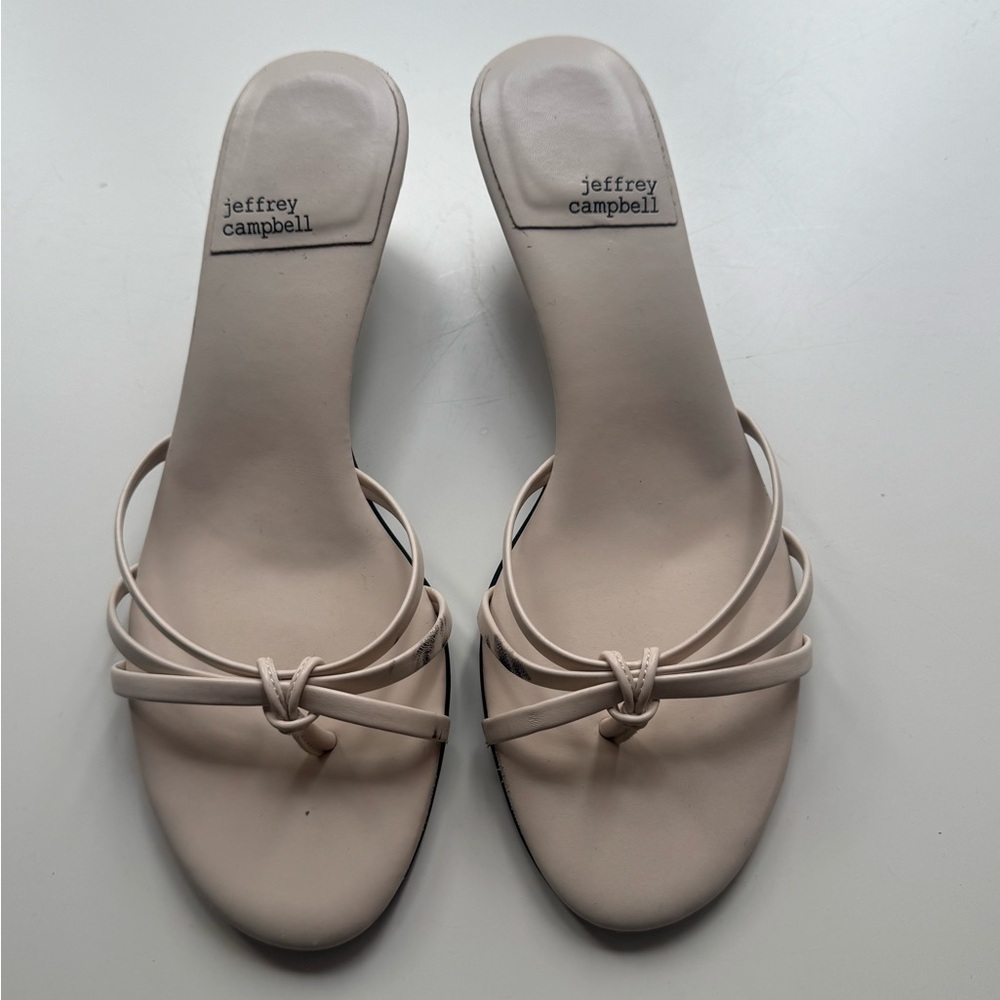 Jeffrey Campbell Doretta Kitten Heels Cream 8.5